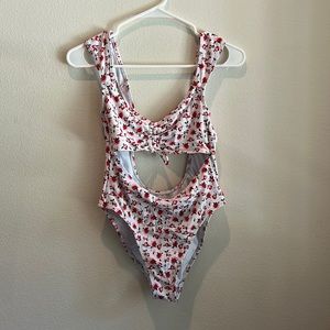 One piece cut out bathing suit